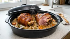 Golonki w kapuście kiszonej z piekarnika – miękkie mięso i aromatyczna kapusta