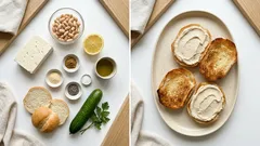 Kremowa pasta z białej fasoli i tofu – szybkie kanapki na śniadanie lub kolację