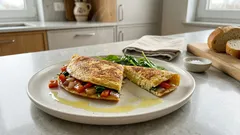 Wegański omlet z tofu i mąki z ciecierzycy – sycące śniadanie bez jajek