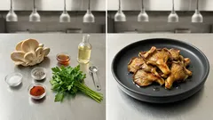 Boczniaki smażone na mocnym ogniu – chrupiące brzegi i soczysty środek