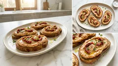 Kanapki z pastą z białej fasoli i suszonych pomidorów – wegańskie śniadanie bez gotowania