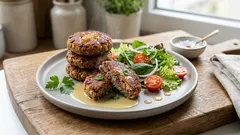 Kotlety z czerwonej fasoli i tofu z piekarnika – sycące i bez smażenia