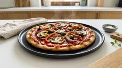 Wegańska pizza na piadinie: chrupiący spód w 12 minut, bez wyrabiania ciasta