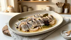 Śledzie korzenne w oleju z miodem i musztardą — smak, który dojrzewa w lodówce